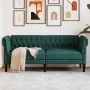 Sofá Chesterfield de 2 plazas tela verde oscuro by , Sofas - Ref: Foro24-372551, Price: 315,97 €, Discount: %