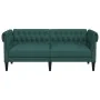 Sofá Chesterfield de 2 plazas tela verde oscuro by , Sofas - Ref: Foro24-372551, Price: 315,97 €, Discount: %