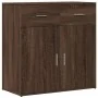 Aparador de madera de ingeniería marrón roble 79x38x80 cm by , Sideboards - Ref: Foro24-840526, Price: 106,03 €, Discount: %