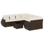 Set de sofás de jardín 9 pzas y cojines ratán sintético marrón von , Gartensets - Ref: Foro24-3221162, Preis: 609,44 €, Rabat...