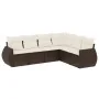 Set sofás de jardín 6 piezas y cojines ratán sintético marrón de , Conjuntos de jardín - Ref: Foro24-3221412, Precio: 428,68 ...