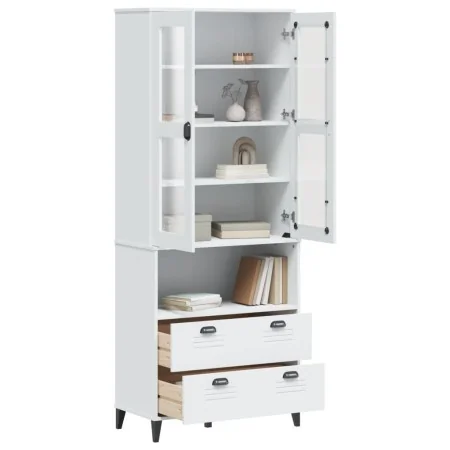 Aparador alto VIKEN madera maciza de pino blanco 80x40x200 cm by , Sideboards - Ref: Foro24-3207141, Price: 331,09 €, Discoun...