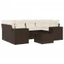 Juego de sofás de jardín 7 piezas con cojines ratán PE marrón by , Modular outdoor sofas - Ref: Foro24-3222322, Price: 493,14...