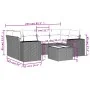 Juego de sofás de jardín 7 piezas con cojines ratán PE marrón by , Modular outdoor sofas - Ref: Foro24-3222322, Price: 493,14...