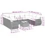 Set de sofás de jardín 10 pzas y cojines ratán sintético marrón von , Modulare Sofas für den Außenbereich - Ref: Foro24-32218...
