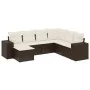 Juego de sofás de jardín 7 piezas con cojines ratán PE marrón by , Garden sets - Ref: Foro24-3222902, Price: 468,78 €, Discou...