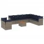 Set de sofás de jardín 11 pzas y cojines ratán sintético gris von , Gartensets - Ref: Foro24-3256054, Preis: 794,06 €, Rabatt: %