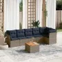 Set de sofás de jardín 7 pzas con cojines ratán sintético gris by , Garden sets - Ref: Foro24-3255984, Price: 500,67 €, Disco...