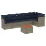 Set de sofás de jardín 7 pzas con cojines ratán sintético gris by , Garden sets - Ref: Foro24-3255984, Price: 500,67 €, Disco...