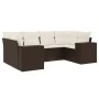 Set sofás de jardín 6 piezas y cojines ratán sintético marrón by , Garden sets - Ref: Foro24-3222982, Price: 435,56 €, Discou...