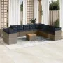 Set sofás de jardín con cojines 12 piezas ratán sintético gris by , Garden sets - Ref: Foro24-3256061, Price: 873,79 €, Disco...