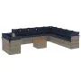 Set sofás de jardín con cojines 12 piezas ratán sintético gris by , Garden sets - Ref: Foro24-3256061, Price: 873,79 €, Disco...