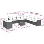 Set sofás de jardín con cojines 12 piezas ratán sintético gris by , Garden sets - Ref: Foro24-3256061, Price: 873,79 €, Disco...