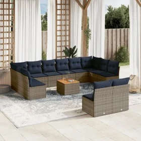 Set sofás de jardín con cojines 13 piezas ratán sintético gris von , Gartensets - Ref: Foro24-3256229, Preis: 880,11 €, Rabat...