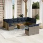 Set sofás de jardín con cojines 13 piezas ratán sintético gris by , Garden sets - Ref: Foro24-3256229, Price: 880,11 €, Disco...