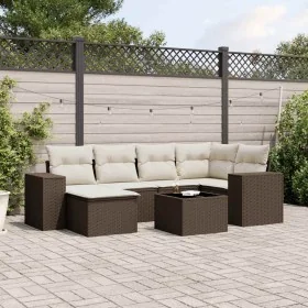 Juego de sofás de jardín 7 piezas con cojines ratán PE marrón von , Gartensets - Ref: Foro24-3222872, Preis: 465,37 €, Rabatt: %
