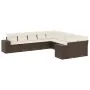 Set de sofás de jardín 10 pzas y cojines ratán sintético marrón by , Garden sets - Ref: Foro24-3223112, Price: 676,01 €, Disc...