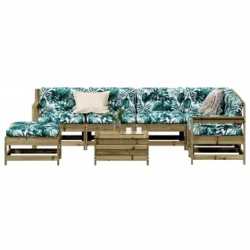 8 pcs garden furniture set and cushions impregnated pine wood by , Garden sets - Ref: Foro24-3250587, Price: 797,06 €, Discou...