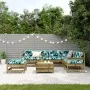 8 pcs garden furniture set and cushions impregnated pine wood by , Garden sets - Ref: Foro24-3250587, Price: 784,75 €, Discou...