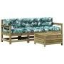 Juego de muebles jardín 4 pzas y cojines madera pino impregnada de , Conjuntos de jardín - Ref: Foro24-3250799, Precio: 383,7...