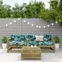 Juego de muebles jardín 4 pzas y cojines madera pino impregnada de , Conjuntos de jardín - Ref: Foro24-3250799, Precio: 383,7...