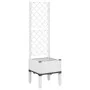 Jardinera con enrejado PP blanco 40x40x142 cm von , Töpfe und Pflanzgefäße - Ref: Foro24-367919, Preis: 57,09 €, Rabatt: %
