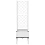 Jardinera con enrejado PP blanco 40x40x142 cm von , Töpfe und Pflanzgefäße - Ref: Foro24-367919, Preis: 57,09 €, Rabatt: %