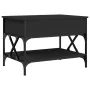 Mesa de centro madera de ingeniería y metal negro 70x50x50 cm de , Mesas de centro - Ref: Foro24-845351, Precio: 78,21 €, Des...