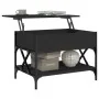 Mesa de centro madera de ingeniería y metal negro 70x50x50 cm de , Mesas de centro - Ref: Foro24-845351, Precio: 78,21 €, Des...