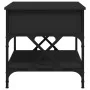 Mesa de centro madera de ingeniería y metal negro 70x50x50 cm de , Mesas de centro - Ref: Foro24-845351, Precio: 78,21 €, Des...