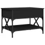 Mesa de centro madera de ingeniería y metal negro 70x50x50 cm de , Mesas de centro - Ref: Foro24-845351, Precio: 78,21 €, Des...