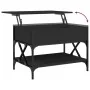 Mesa de centro madera de ingeniería y metal negro 70x50x50 cm de , Mesas de centro - Ref: Foro24-845351, Precio: 78,21 €, Des...