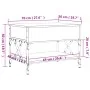 Mesa de centro madera de ingeniería y metal negro 70x50x50 cm de , Mesas de centro - Ref: Foro24-845351, Precio: 78,21 €, Des...