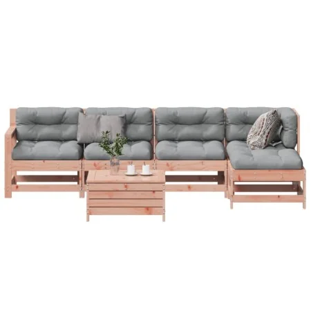 Juego de muebles jardín 6 pzas y cojines madera abeto Douglas de , Conjuntos de jardín - Ref: Foro24-3250930, Precio: 596,08 ...