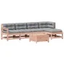Juego de muebles jardín 6 pzas y cojines madera abeto Douglas de , Conjuntos de jardín - Ref: Foro24-3250930, Precio: 596,08 ...