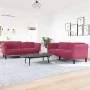 Juego de sofás 2 piezas terciopelo rojo tinto by , Sofas - Ref: Foro24-3209223, Price: 497,94 €, Discount: %