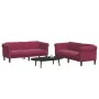 Juego de sofás 2 piezas terciopelo rojo tinto by , Sofas - Ref: Foro24-3209223, Price: 497,94 €, Discount: %