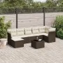 Set sofás de jardín 8 piezas y cojines ratán sintético marrón by , Garden sets - Ref: Foro24-3217983, Price: 499,19 €, Discou...