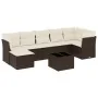 Set sofás de jardín 8 piezas y cojines ratán sintético marrón by , Garden sets - Ref: Foro24-3217983, Price: 499,19 €, Discou...