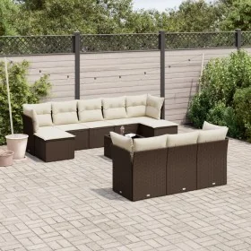 Set de sofás de jardín 11 pzas cojines ratán sintético marrón von , Gartensets - Ref: Foro24-3218343, Preis: 682,29 €, Rabatt: %
