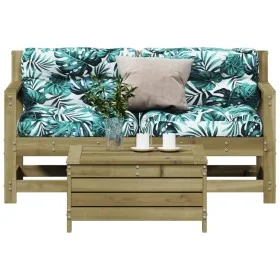 Juego de sofás jardín 3 pzas y cojines madera pino impregnada by , Garden sets - Ref: Foro24-3250767, Price: 292,19 €, Discou...