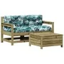 Juego de sofás jardín 3 pzas y cojines madera pino impregnada von , Gartensets - Ref: Foro24-3250767, Preis: 292,18 €, Rabatt: %
