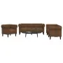 Juego de sofás 3 piezas tela marrón by , Sofas - Ref: Foro24-3209199, Price: 911,12 €, Discount: %