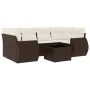 Juego de sofás de jardín 7 piezas con cojines ratán PE marrón by , Garden sets - Ref: Foro24-3221122, Price: 500,29 €, Discou...