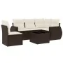 Set sofás de jardín 6 piezas y cojines ratán sintético marrón by , Garden sets - Ref: Foro24-3221382, Price: 426,46 €, Discou...