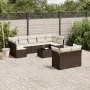 Set de sofás de jardín 10 pzas y cojines ratán sintético marrón von , Gartensets - Ref: Foro24-3218163, Preis: 642,52 €, Raba...