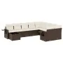 Set de sofás de jardín 10 pzas y cojines ratán sintético marrón von , Gartensets - Ref: Foro24-3220662, Preis: 654,61 €, Raba...