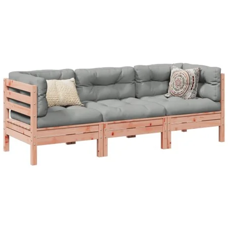 Set de sofás jardín 3 pzas con cojines madera abeto Douglas von , Gartensets - Ref: Foro24-3299273, Preis: 259,30 €, Rabatt: %