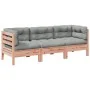 Set de sofás jardín 3 pzas con cojines madera abeto Douglas von , Gartensets - Ref: Foro24-3299273, Preis: 259,30 €, Rabatt: %