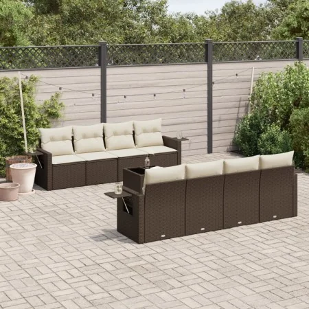 Set de sofás de jardín 9 pzas y cojines ratán sintético marrón von , Gartensets - Ref: Foro24-3219952, Preis: 599,33 €, Rabat...